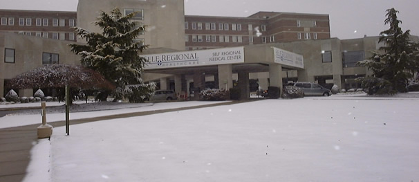 Self Regional Medical Center in snow