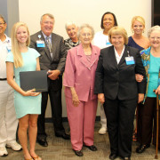 Members of the Mary Ella Ruff and Charlotte Blackwell Memorial Nursing Scholarship committees pose with 2015 scholarship recipients.