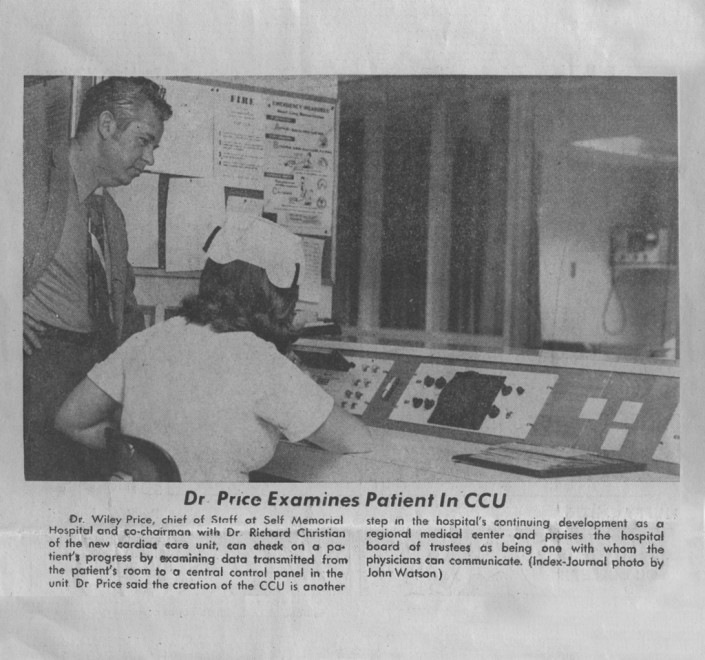Dr. Price Examines Patient in CCU