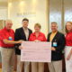 LEFT TO RIGHT: Doug May, Volunteer; Courtney Furman, Self Regional Healthcare Foundation Board Chair; Carolyn Lyons, Auxiliary President; Ken Coffey, Executive Director, Self Regional Healthcare Foundation, Susan Roberts, Auxiliary Vice President.