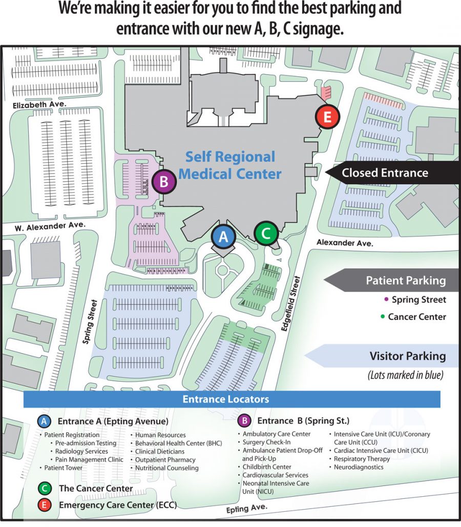 Big News: Simplified Entrance and Parking - Self Regional Healthcare ...