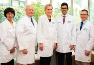 Ruiling Yuan, M.D., Medical Oncology, Hematology; John Funke, III, M.D., Radiation Oncology; Joanna M. Sadurski, M.D., Medical Oncology, Hematology; Ahmad Rahal, M.D., Medical Oncology, Hematology; E. Clint Wood, M.D., Radiation Oncology