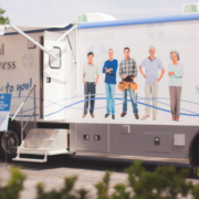 The Health Express, a 42-foot mobile community health vehicle