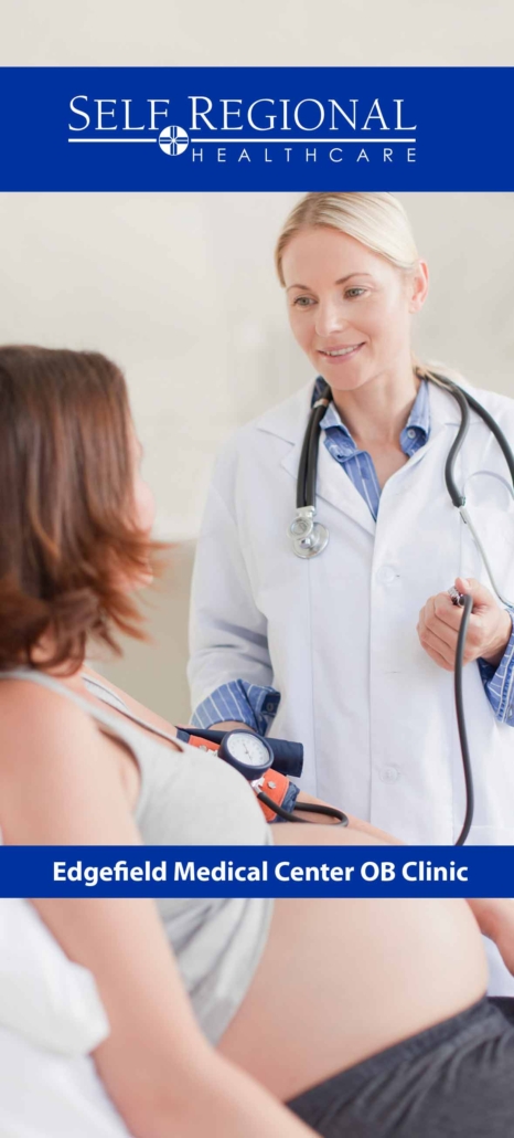 Healthcare provider checking blood pressure at Edgefield Medical Center OB Clinic