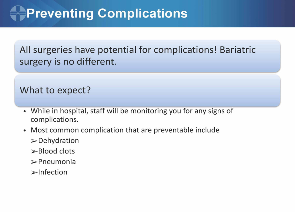 Infographic: preventable bariatric surgery complications