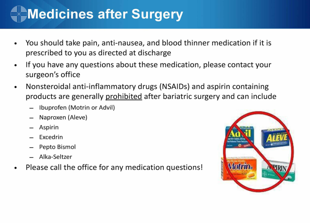 Infographic: Post-surgery medication restrictions